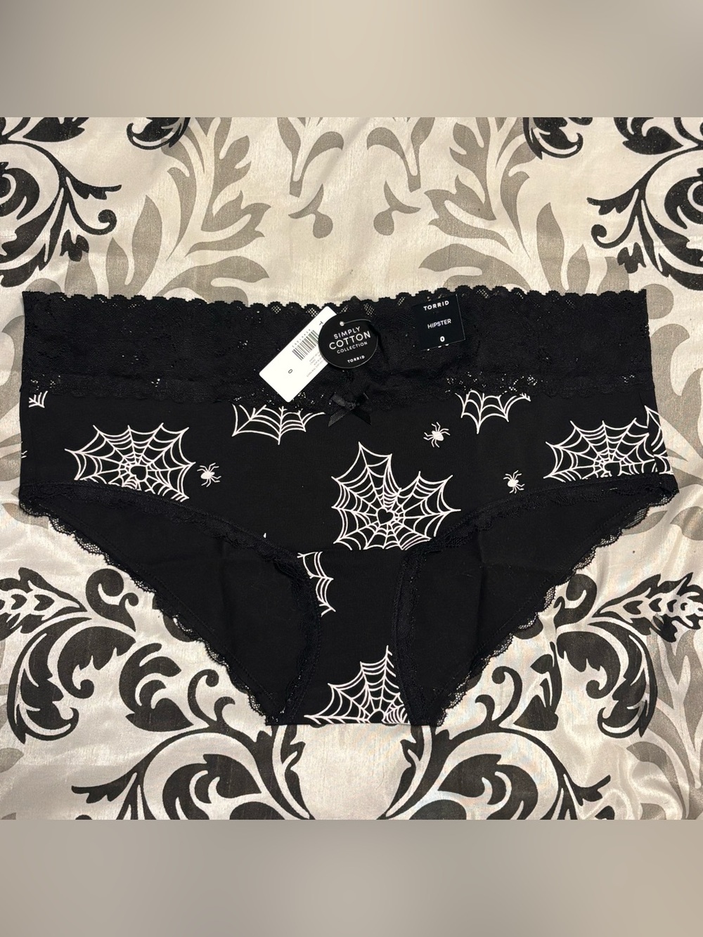 Torrid Cotton Mid Rise Hipster Lace Trim Panty